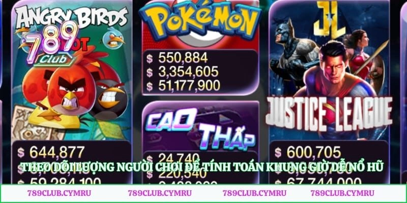 Theo dõi lượng người chơi để tính toán khung giờ dễ nổ hũ 789club